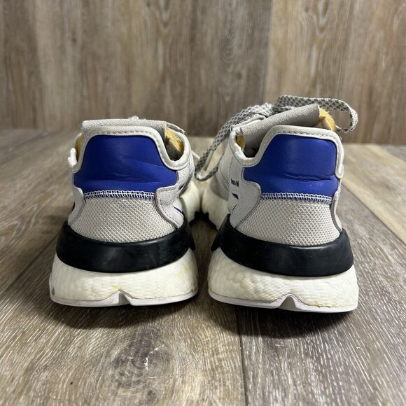 Adidas Mens US Size 7 Nite Jogger F34124 White Blue Running Sneaker Shoes - Picture 8 of 12